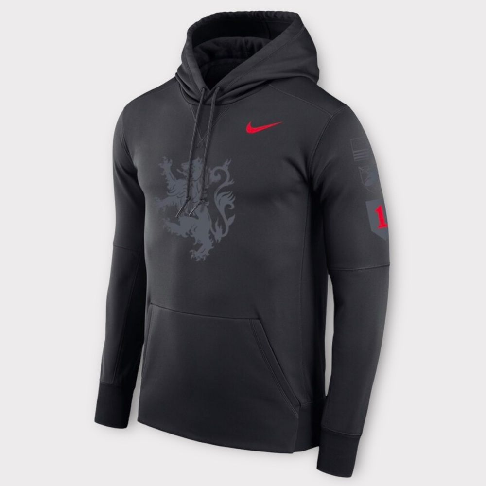 Nike Army Black Knights Rivalry Lion Therma Pullover Hoodie Black XL Dri-Fit